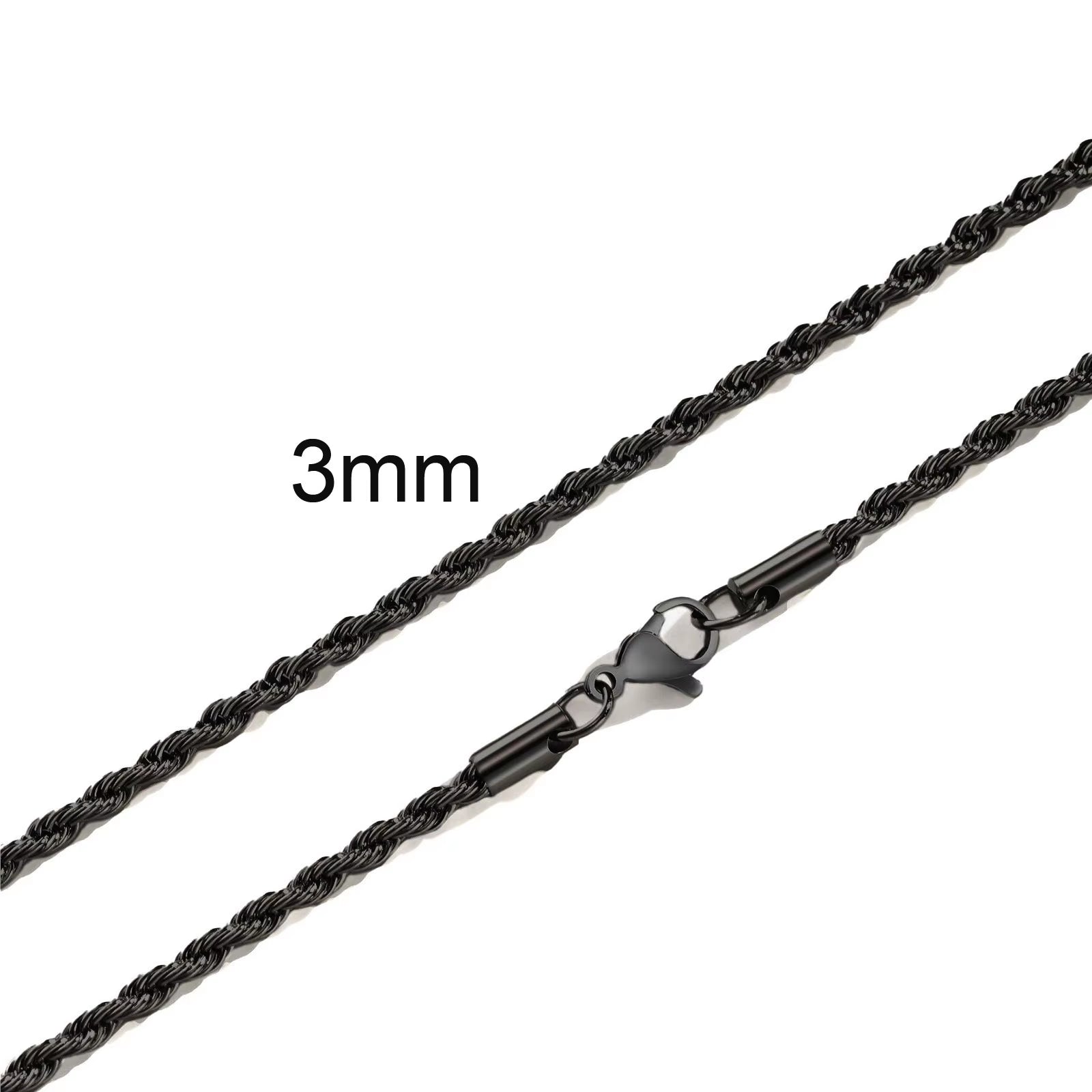 Gold Color Rope Long Chain Necklace for Men Women,Stainless Steel Twisted Rope Chain Collars,Hip Hop Vintage Jewelry Gift