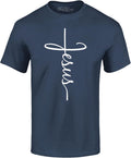 Jesus Cross T-Shirt for Men & Women – Christian Religious Graphic Tee – Inspirational Scripture Shirt – Church, Bible, Gift