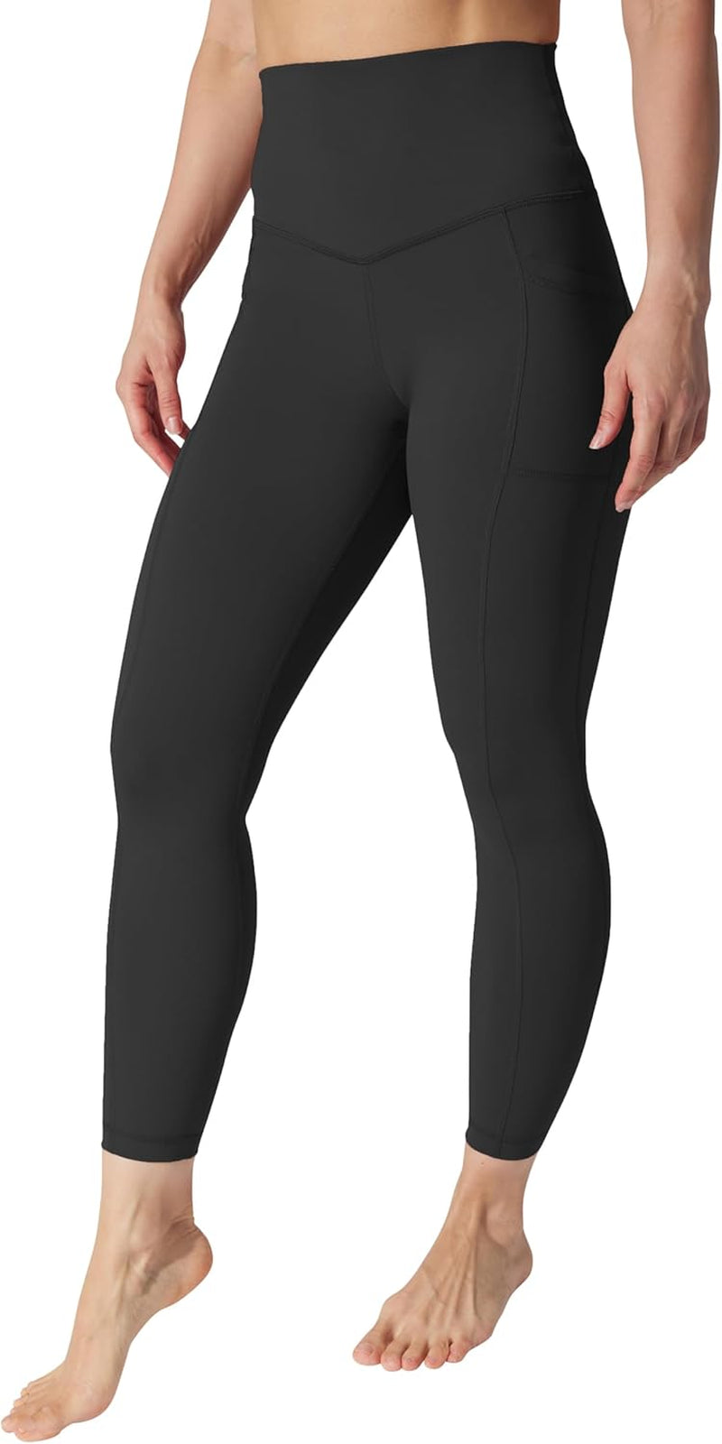 Squat Proof Elastic Free Super High Waisted Tummy Control Ankle Leggings with Pockets