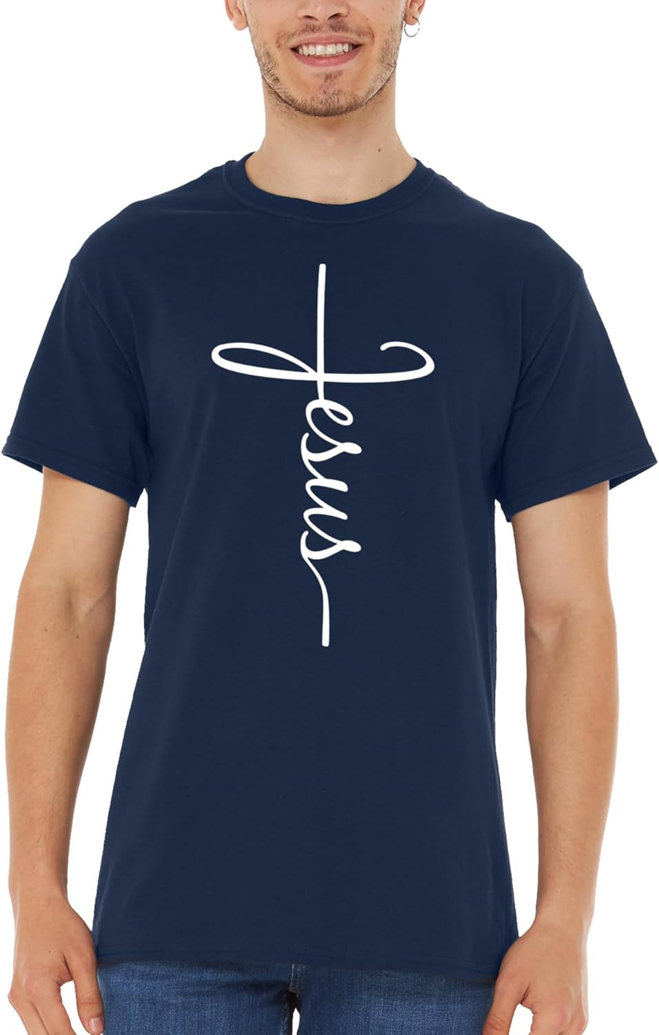 Jesus Cross T-Shirt for Men & Women – Christian Religious Graphic Tee – Inspirational Scripture Shirt – Church, Bible, Gift