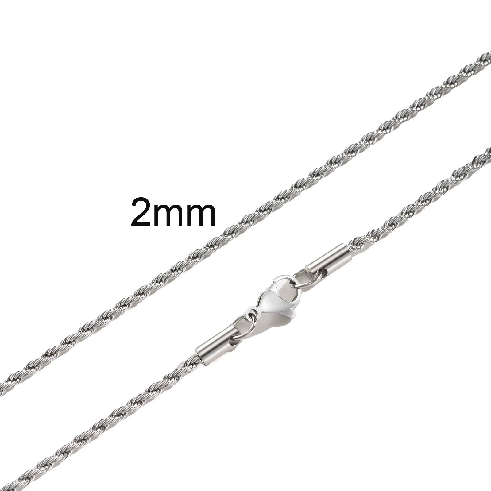 Gold Color Rope Long Chain Necklace for Men Women,Stainless Steel Twisted Rope Chain Collars,Hip Hop Vintage Jewelry Gift