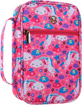 Bible Cover Case/Book Cover Floral Pattern with Handle Fits for Standard Size Bible, 9 X 6.3 X 2.4 In, Pink