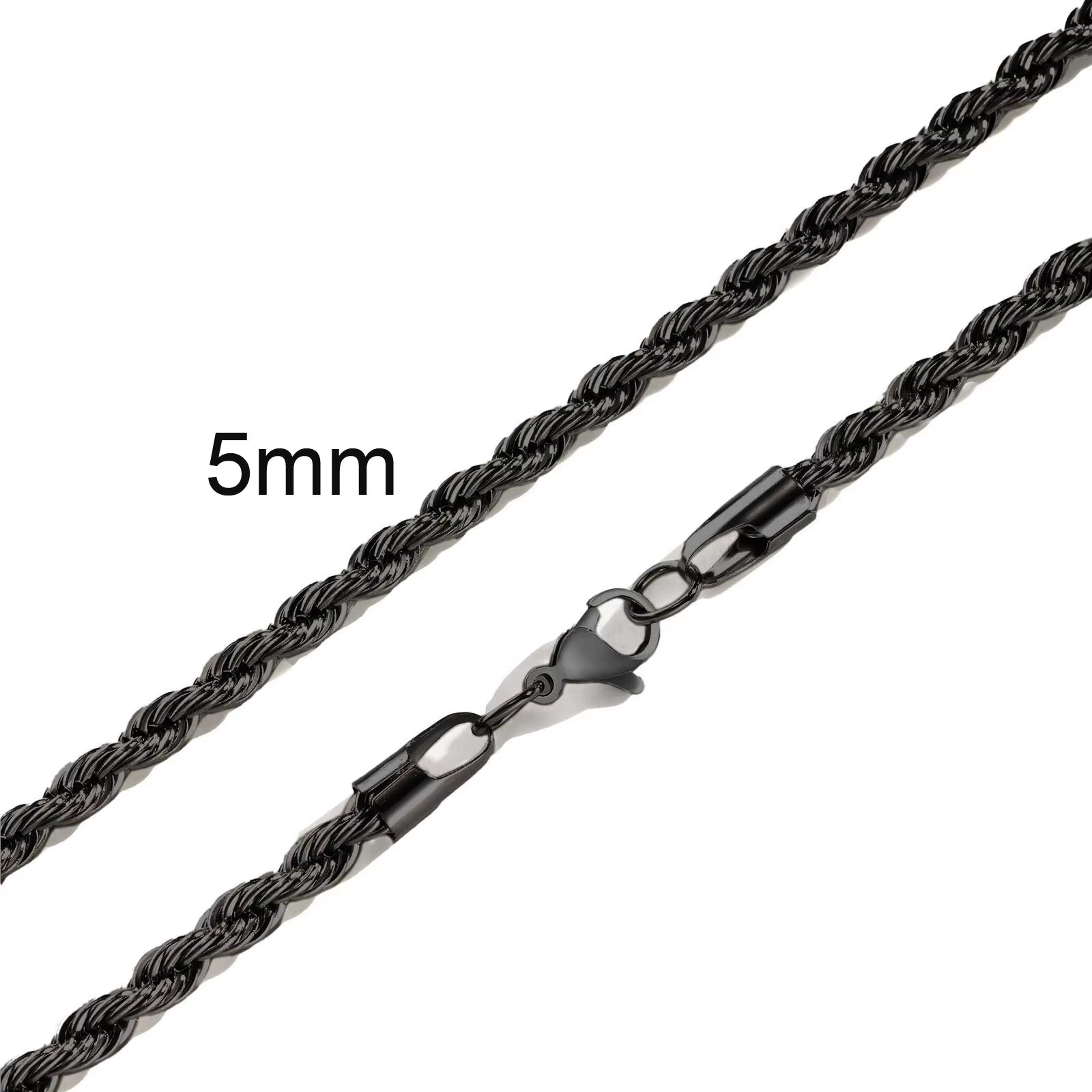 Gold Color Rope Long Chain Necklace for Men Women,Stainless Steel Twisted Rope Chain Collars,Hip Hop Vintage Jewelry Gift