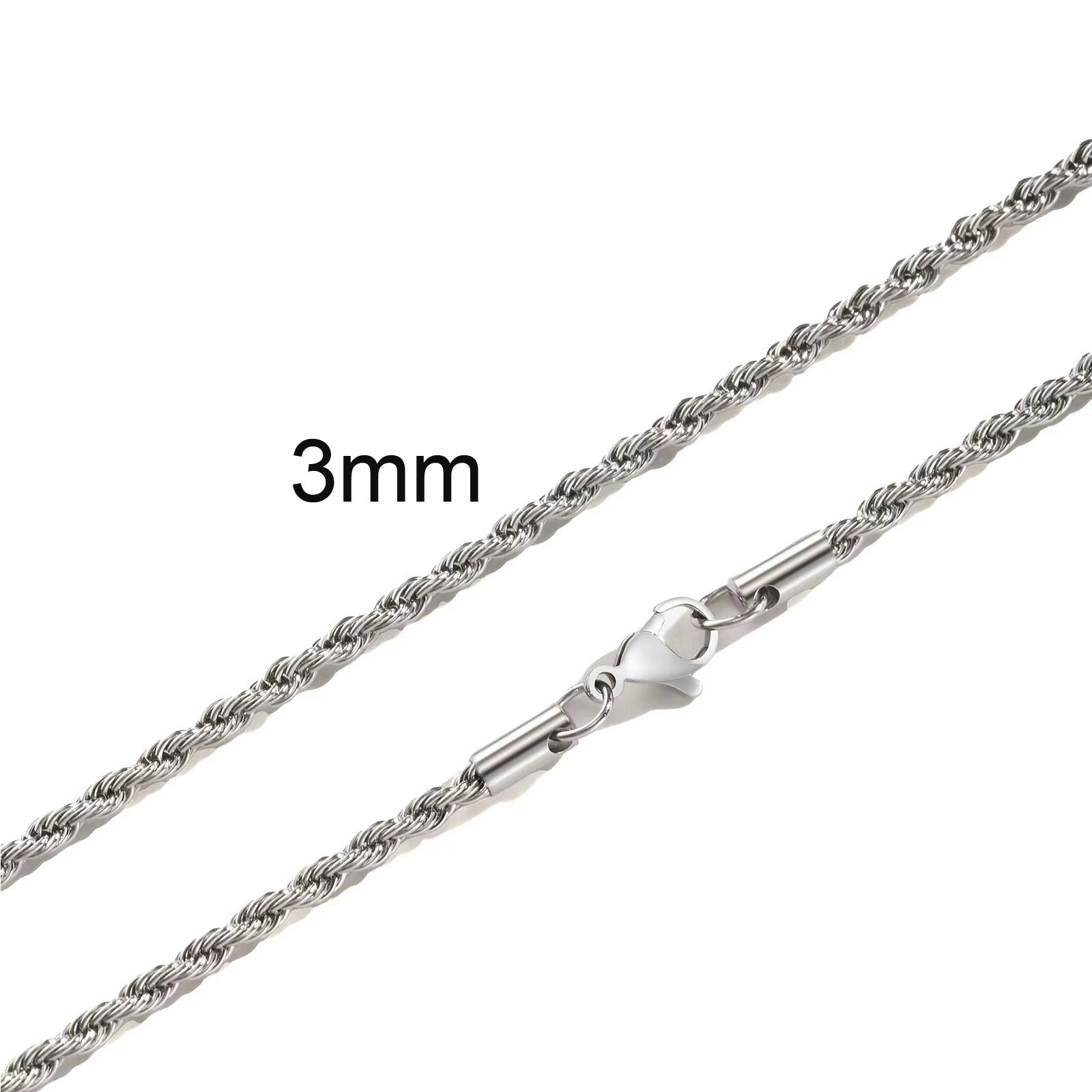 Gold Color Rope Long Chain Necklace for Men Women,Stainless Steel Twisted Rope Chain Collars,Hip Hop Vintage Jewelry Gift